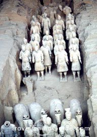 Terra Cotta Warriors in military formation